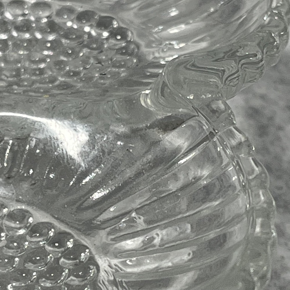 VTG Clear Glass Deviled Egg Plate 11" Hobnail Scalloped Edge Snack Tray Indiana? - Picture 10 of 10